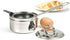 RSVP International Endurance Single Egg Poacher Set - Perfectly Poached Eggs with Stainless Steel Pan, Dishwasher Safe