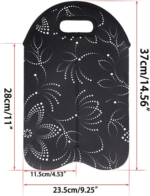 Hipiwe 2-Bottle (2PCS Wine Bottle Tote Insulated Neoprene Wine Cooler Bag Champagne Water Beer Drinks Bottle Protective