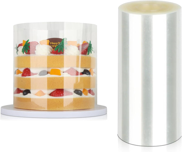 Cake Collar - 4 x 394inch Transparent Acetate Roll, Professional Sheets for Baking and Cake Wrapping