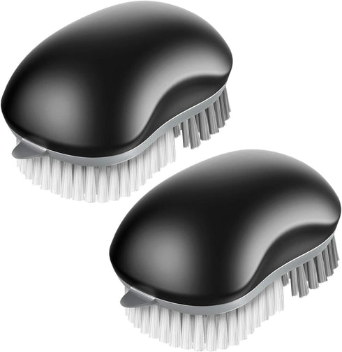 MR.SIGA Fruit and Vegetable Cleaning Brush, Pack of 2, Non Slip Comfortable Grip, Black