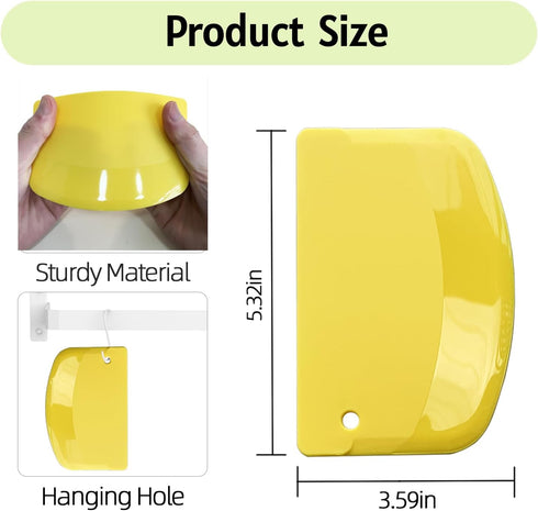 Bench Scraper Dough Scraper for Baking, 4 PCs BPA Free PP Plastic Flexible Dough Cutter, Food-Safe Plastic Bread Making Tools Cake Dough Fondant Icing (White, Green, Yellow, Blue)