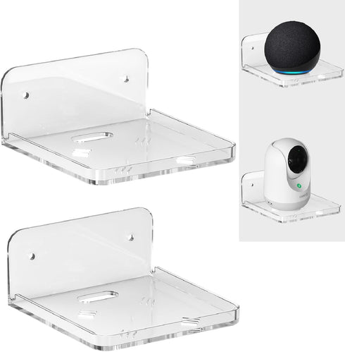 Wall Mount Floating Shelves for 2 Pcs Camera Mini Speaker Shelf Baby