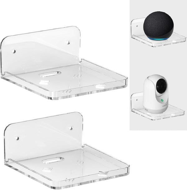 Wall Mount Floating Shelves for 2 Pcs Camera Mini Speaker Shelf Baby