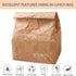 2 Pack 7.8 5.9 11.8 inches Hangnuo Insulated Brown Paper Lunch Bags Reusable, Retro Lunch Sacks for Adults Work Office
