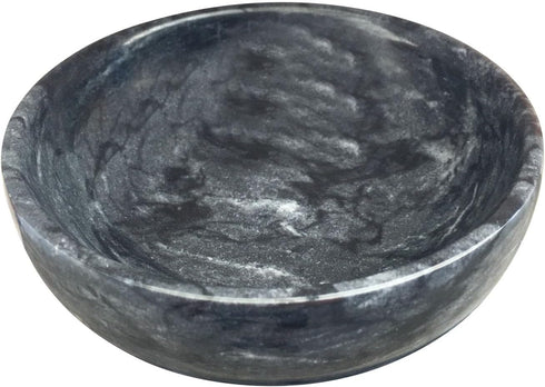 Natural Marble Decorative Bowls, 4.72 inch Hand-Carved Bowl for Home Decor, Ritual Use, Incense Burner