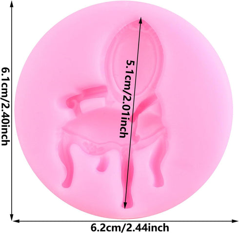 3D Chair Silicone Fondant Molds For Cake Decorating Cupcake Topper Chocolate Candy Gum Paste Polymer Clay by YIHUOMOLDS