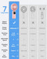 Portable Handheld Fan, 4000mAh Battery Operated Fan, 3 in 1 Personal Small Fan with LED Display, 5 Speed