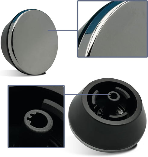 AEZ73913401 Knob Assembly, Fits Washers and Dryers, Chrome