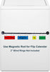 Adjustable Magnetic Towel Bar Holder for Refrigerator, 18-31.5 inches Black Magnet Classroom Flip Calendar Chart Rod