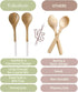 Folkulture Wooden Salad Servers or Tongs - 12-inch Spoon and Fork Set for Serving Salad, Mango Wood, White