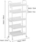 YESBAY 5-Tier 5-Layers) Metal Mesh Storage Rack with Rolling Wheels, Vegetable Basket for Kitchen, Stackable Fruit