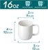 Set, 16 oz Set 6, vancasso Porcelain Coffee Mugs Ceramic Coffee Cups for Americano Hot Tea Iced Coffee Cold Brew Cocoa
