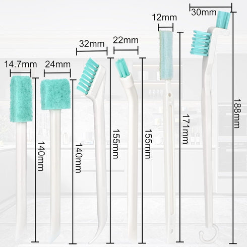 Small Cleaning Brushes for Household Cleaning Deep Detail Crevice Cleaning Tool Kit Tiny Scrub Cleaner Brush for Small Holes Corner Space Gaps Keyboard Bottle Window Seal Sill by Sankoly
