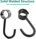 Stainless Steel Closet Rod Hooks, Heavy Duty Utility Hooks for Hanging Pots, Pans, Mugs, Towels (5 Pack Black)