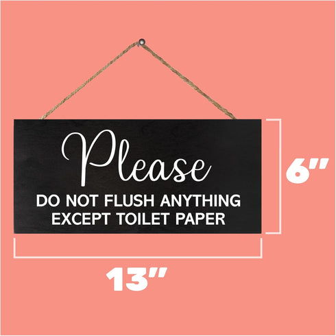 Sensitive Plumbing Bathroom Sign - Do Not Flush Except Toilet Paper for Septic System