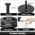 VEHHE Black Stainless Steel Paper Towel Holder Countertop with Weighted Base and Suction Cups for Kitchen Bathroom