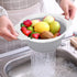 QiMH Collapsible Colander and Strainer Set of 3 - BPA Free Silicone Kitchen Foldable Strainer for Pasta