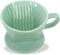 Pour Over Ceramic Coffee Dripper, 3 Holes Flat Bottom, Porcelain Slow Filter Cone for Home, Office, Travel, Camping Brew