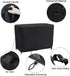 44 Inch 44''L 19''W 36''H(Black) Kingling Outdoor Table Cover for Wicker Bar Cart, Waterproof Patio Bar Table Cover