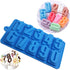 4 Pcs Silicone Numbers Alphabets Molds - FineGood Candy Biscuit Chocolate DIY Baking Trays