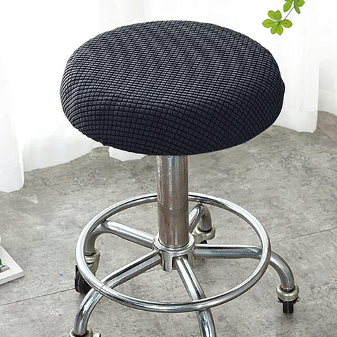 Garneck 1pc Round Stool Cover, Slipcover for Counter Stool, Bench, Outdoor Recliners, Dining Chair Polyester Cover