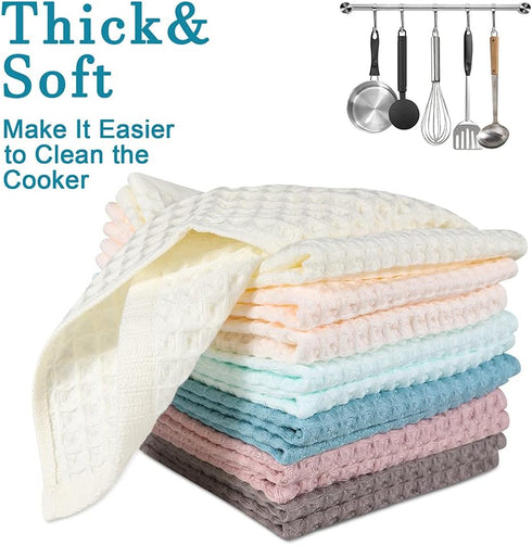 vfaejll 12 13" 13" Set, 100% Pcs x Waffle Weave Kitchen Dish Cloths Cotton Super Absorbent Dish Towels for Washing