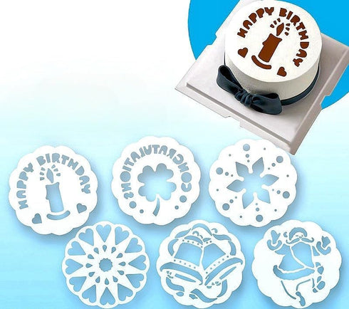 15-Pack Magnoloran Wedding Cake Stencils, Floral Cake Templates, Baking Tools, Dessert Decorating Molds