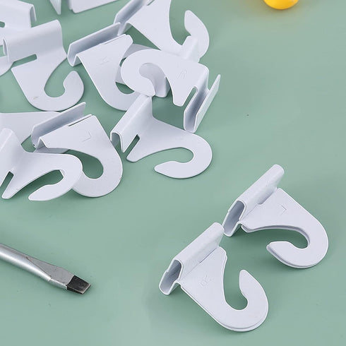 25 Pair Heavy Duty Suspended Aluminum Drop Ceiling Hooks, Metal T-Bar Track Clip Hanger Kit for Home Classroom Office &