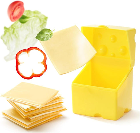 CREHNIL Cow Cheese Slice Holder Storage Container For Refrigerator Sliced Shredded Keeper Containers For Fridge