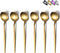 Matt Gold 6 Piece Teaspoons, 6.6 Inch Stainless Steel Small Spoons for Home, Kitchen, or Restaurant