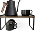 Mitus Tiered Wood Shelf Organizer for Kitchen Counter, Bathroom, Pantry, Office Desk, 12" Wide Walnut Brown and Black