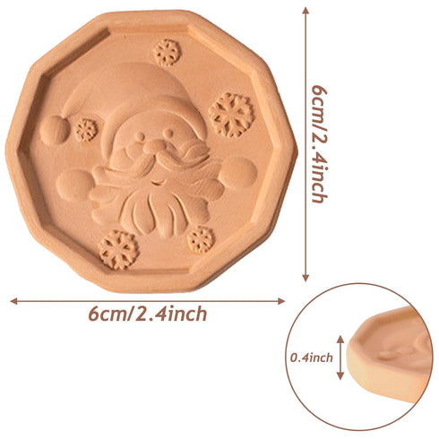 Starrth 2PCS Terracotta Brown Sugar Saver, Reusable Brown Sugar Keeper Terra Cotta Sugar Softener Container Disc