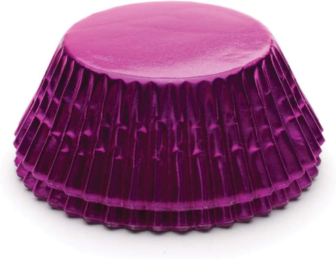 Fox Run Hot Pink Foil Muffin and Cupcake Liners, Set of 32 Standard Size Wrappers