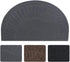 Half Round Doormat, Gray, 30x18 inches, Non Slip, High Traffic Absorbent Indoor Outdoor Rug