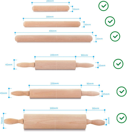 YYST Rolling Pin Holder, Rolling Pin Display Rack, Hardware Included, No Rolling Pin, 4/PK