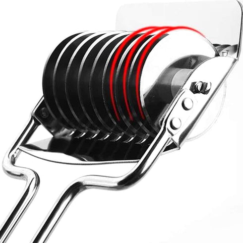 Kakalote (6.30 2.76 1.22inchs) Pasta Maker Stainless Steel Noodle Lattice Roller Pastry Wheel Cutter Spaghetti Maker