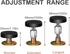 Krisler Adjustable Headboard Stoppers for Wall, Iron Bed Frame Anti-Shake Tool, Easy Install, Wall Protection, 30-64mm