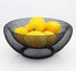 Decorative Metal Fruit Bowl, 10 Inch Black Candy Dish Holder Stand for Kitchen Counter Dining Room Table