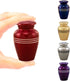 Immortal-Memories Serenity Mini Keepsake Urn for Ashes - Token Urn with Velvet Bag, Mini Jar, Pet Urn (Red)