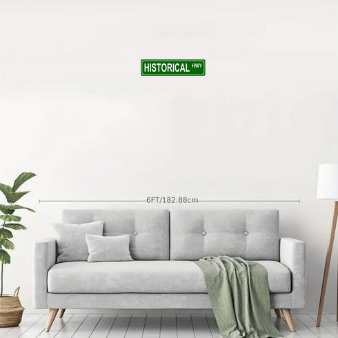 16 4 Inch HISTORICAL HWY BOOKSHELF Metal Tin Street Sign Bar Cafe Garage Cave Home Room Wall Bathroom Farmhouse Garden