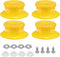 uxcell 4pcs Replacement Knob for Pot Pan Lids, Plastic Cover Holding Handles for Skillets, Kitchen Cookware, Yellow