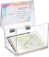 BTSKY Clear Acrylic 4 x 6 inch Index Card Box - Recipe Card Box Plastic Storage Organizer for Notecards
