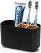 Black Bamboo Toothbrush Holder for Bathrooms, Electric Toothbrush Organizer for Kids and Family Countertop