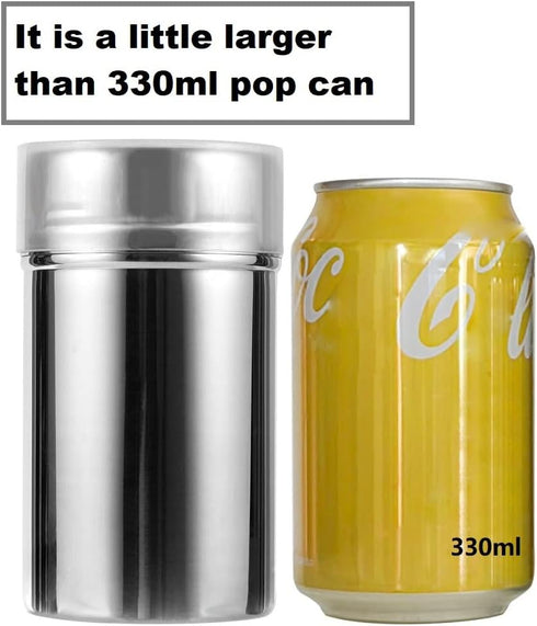FingerPanPa Stainless Steel Seasoning Shaker with Large Holes and Lid - Grated Cheese Shaker