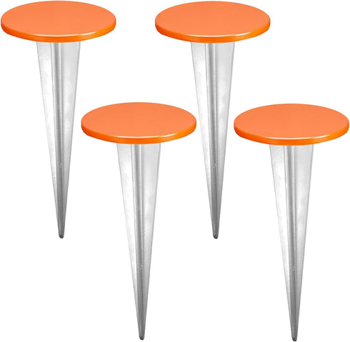4 Pack Permanent Property Line Markers 7x3 Inch Galvanized Alloy Boundary Markers