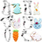 Easter Cookie Cutters Set, 6 Pieces Stainless Steel, Rabbit, Bunny, Carrot, Rabbit Face Shapes Biscuit Cutters