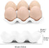 Flexzion Porcelain Egg Crate - 6-Egg Capacity Ceramic Holder for Fridge, 2 Pack, White