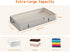 Vailando Under Bed Storage Containers, 6 Inches Tall Clothes Storage Box with Sturdy Handles, Foldable, Gray, 2-Pack