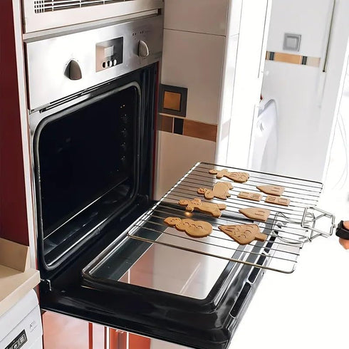 (2-PCs) Air Fryer Convection Toaster Oven Tray Extractor, Grills Clip, Scald Resistant Handle Tool, Durable Oven Tray