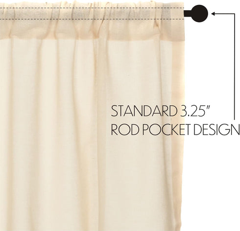 VHC Brands Tobacco Cloth Fringed Farmhouse Decor Kitchen Swag Prairie Panels Door Window Tier Set Curtains, Natural,